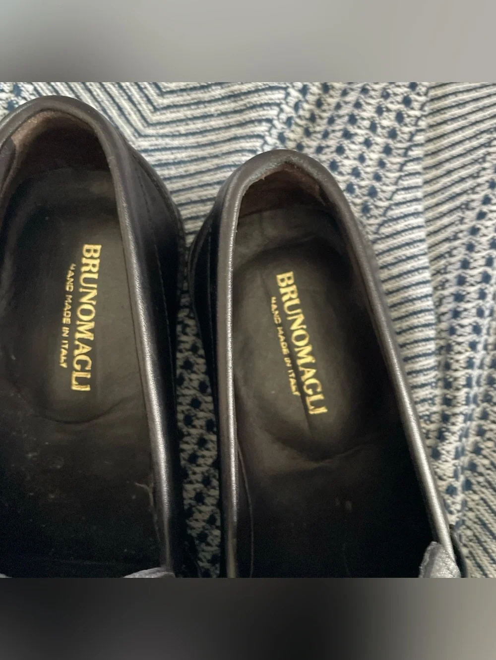 MEN’S Bruno Magli Black Leather Bit Slip-On Loafers
